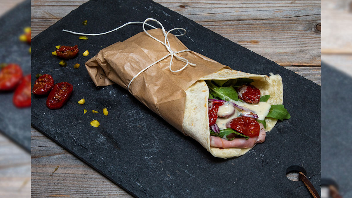 Wrap Piadina with Spicy Gorgonzola Sauce - Gorgonzola DOP