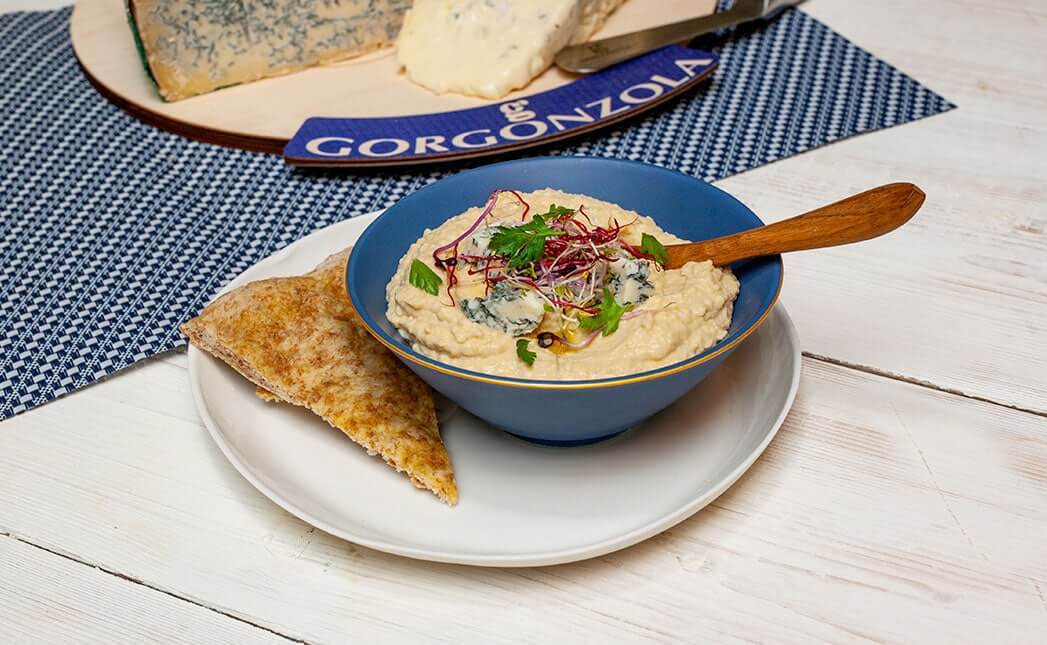 Chickpea Hummus with Spicy Gorgonzola PDO - Gorgonzola DOP