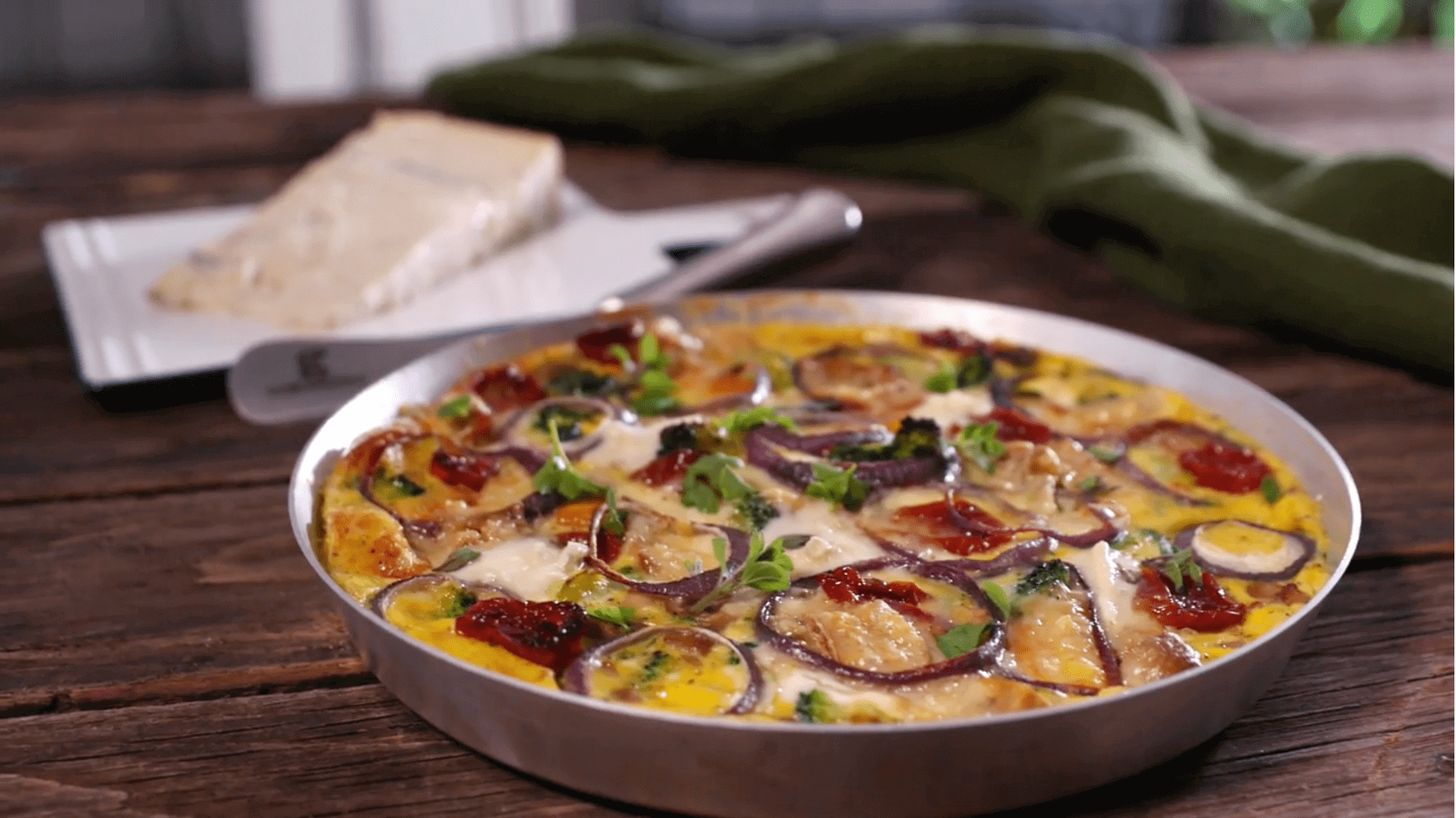 Vegetable omelet with Gorgonzola PDO - Gorgonzola DOP