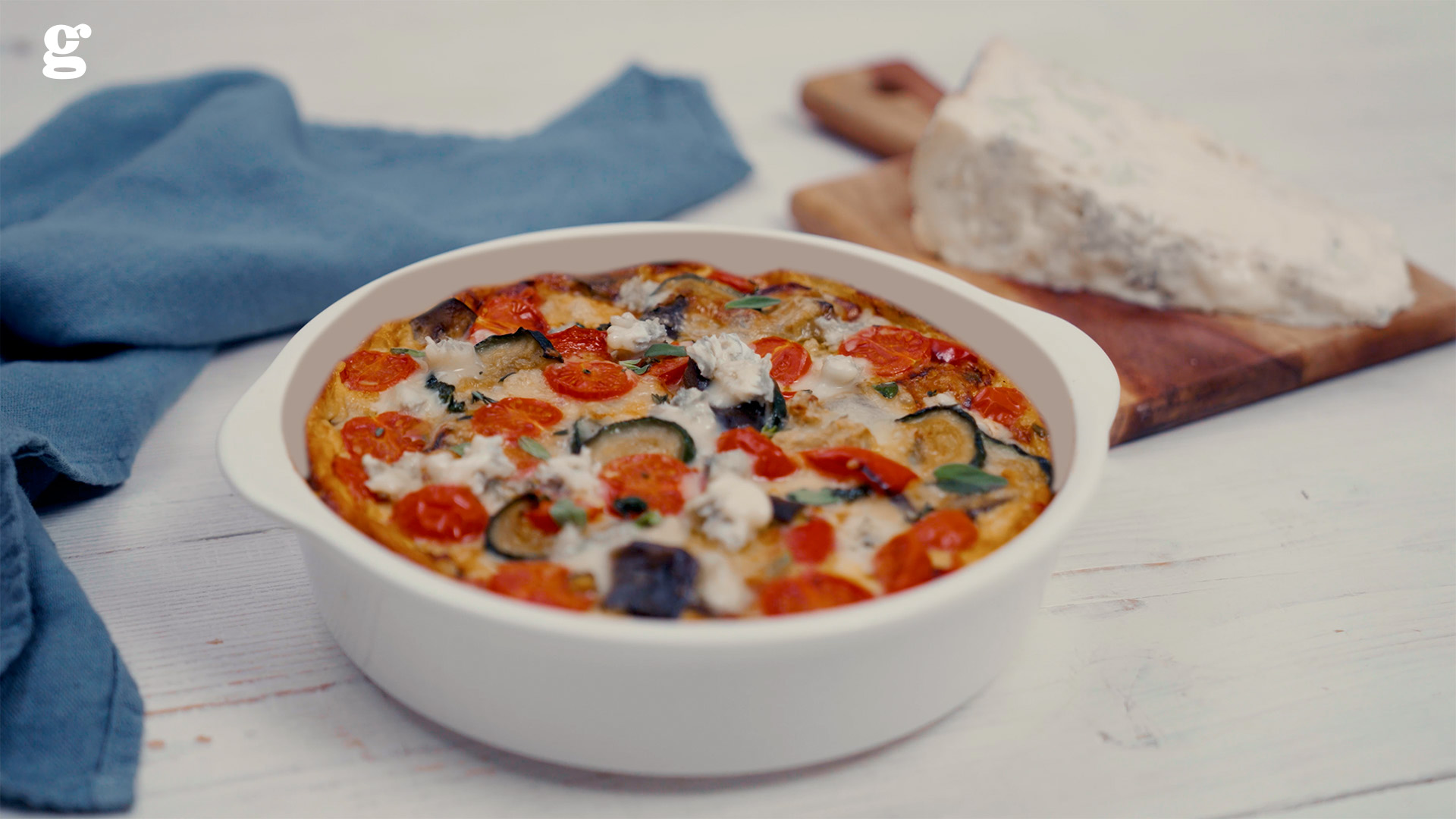 Savory clafoutis with Gorgonzola Pdo and mixed vegetables - Gorgonzola DOP