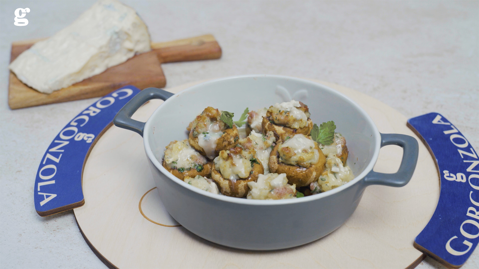 Mushrooms stuffed with Gorgonzola Pdo - Gorgonzola DOP