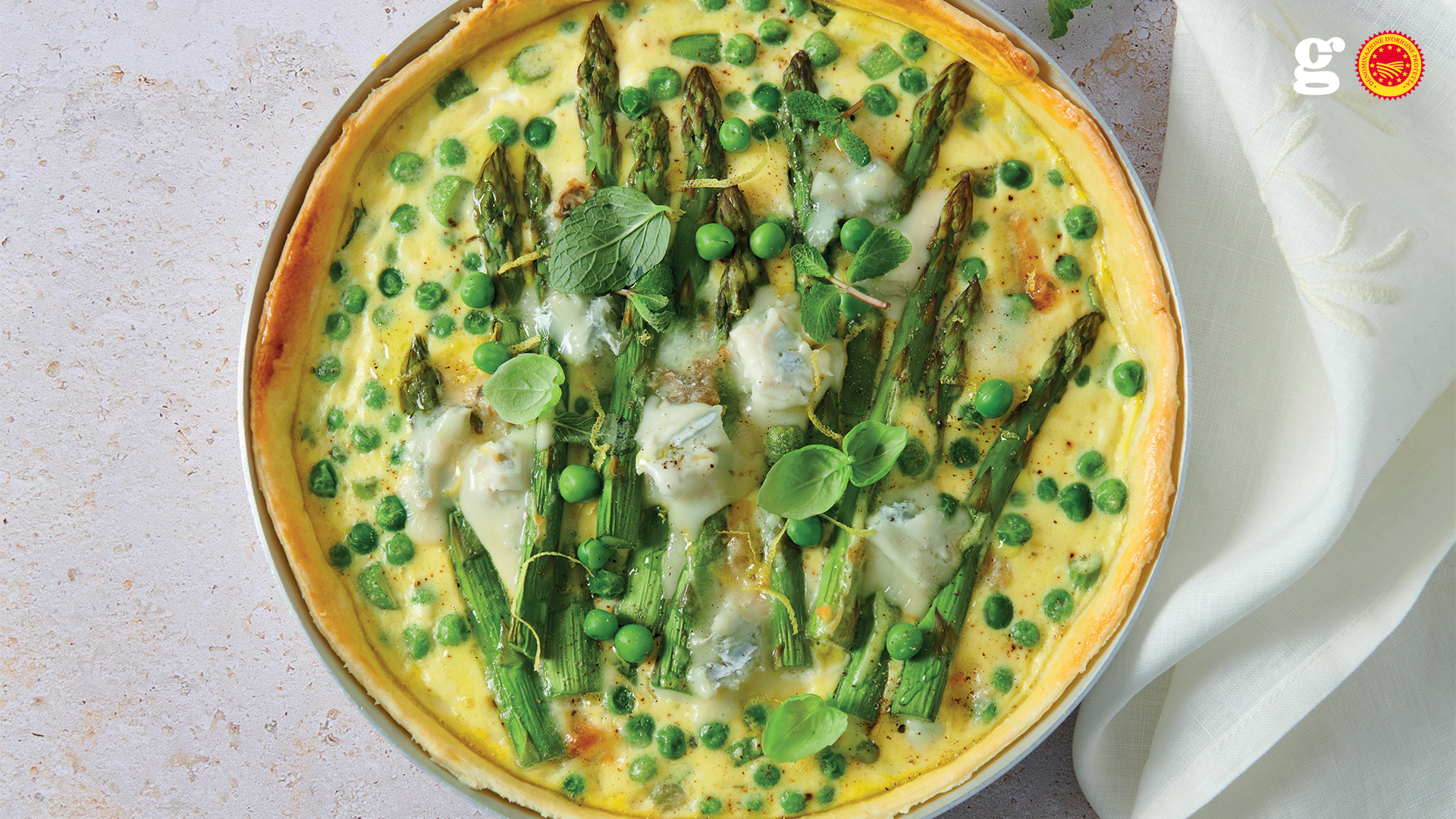 Spring Quiche with Gorgonzola PDO - Gorgonzola DOP