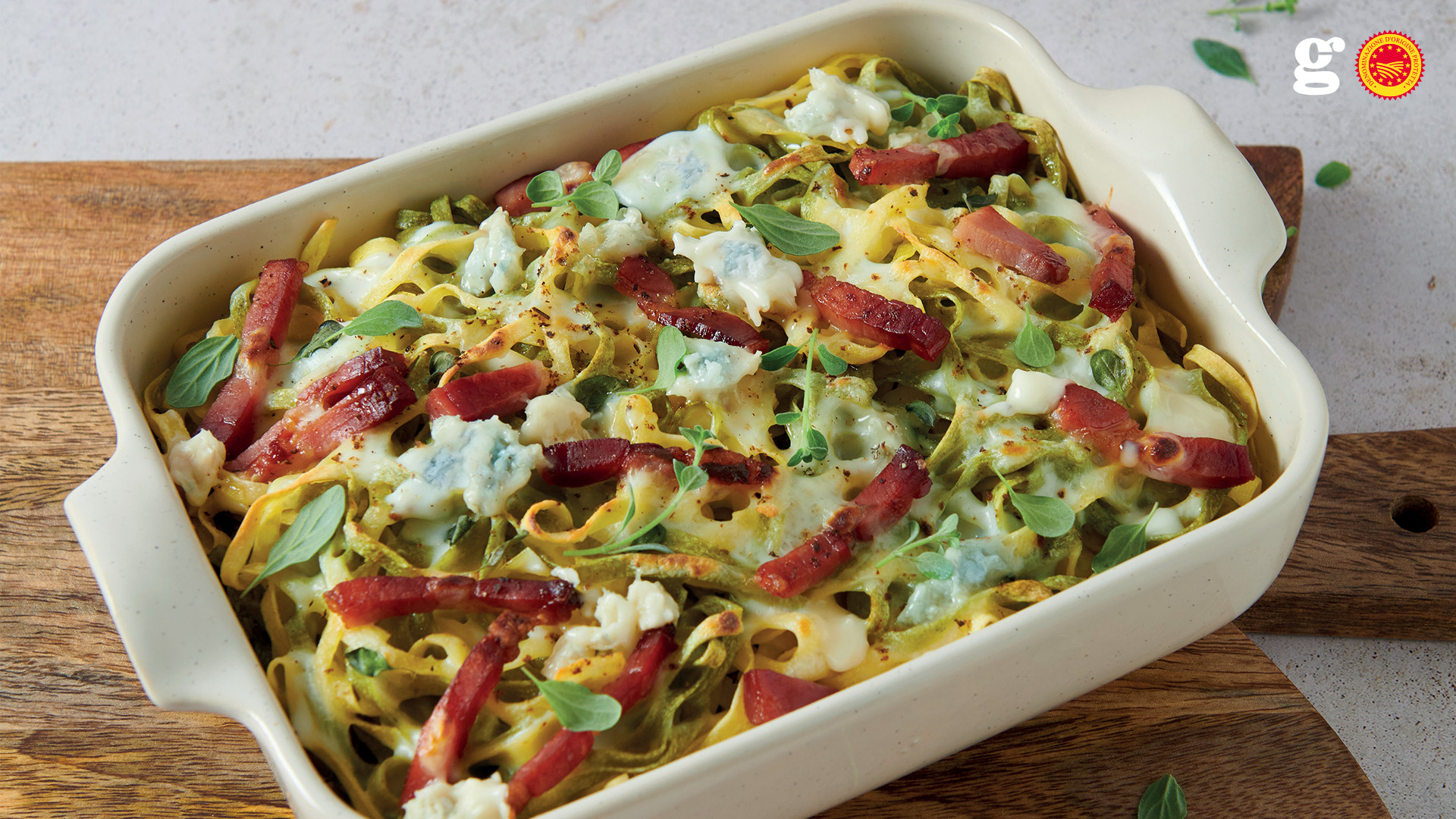 Tagliatelle timbale with Gorgonzola PDO béchamel - Gorgonzola DOP